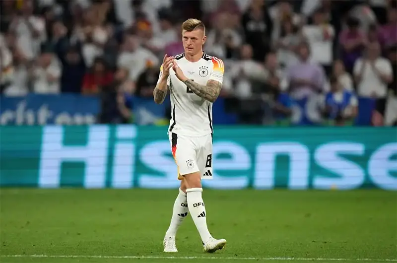 Kroos trong trận ra quân của tuyển Đức tại Euro 2024 - thắng Scotland 5-1 ngày 14/6